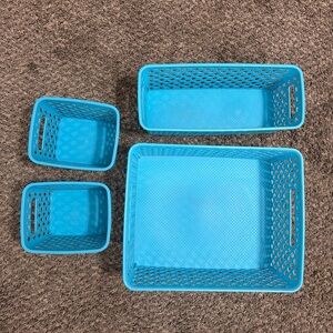 Blue Storage Basket Set